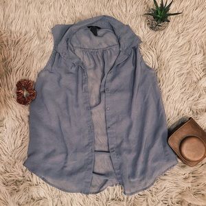 See-threw summer top /grey- blue🐋